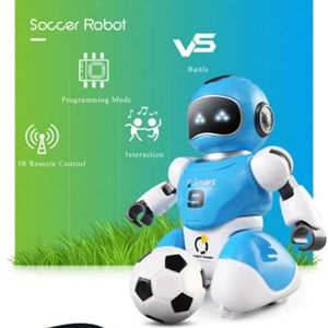ربات اسباب بازی کنترلی فوتبالیست تک عددی آبی Smart Soccer Robot with Remote Control - Blue -اسباب بازی